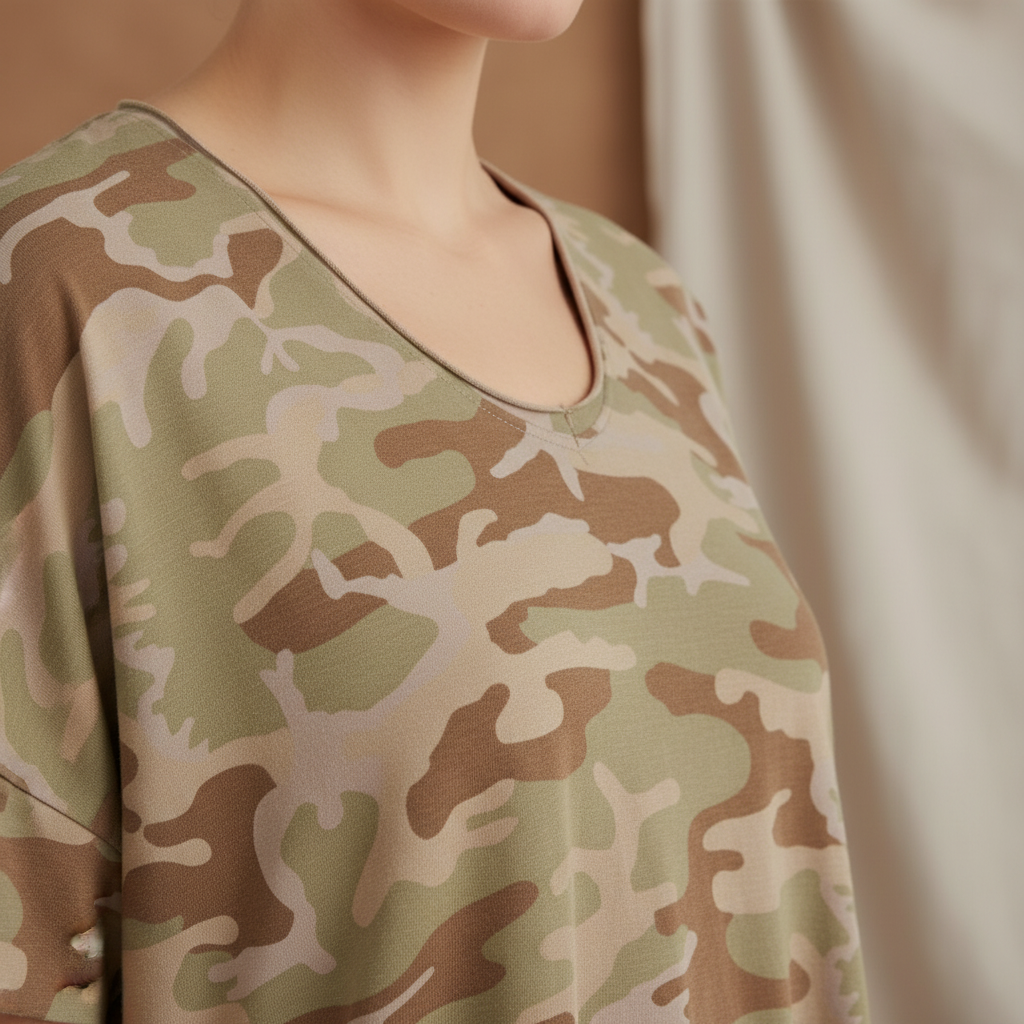 Detaljbild tyg och print