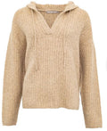 Hoodie Knit Sand - Stickad Hoodie Costamani