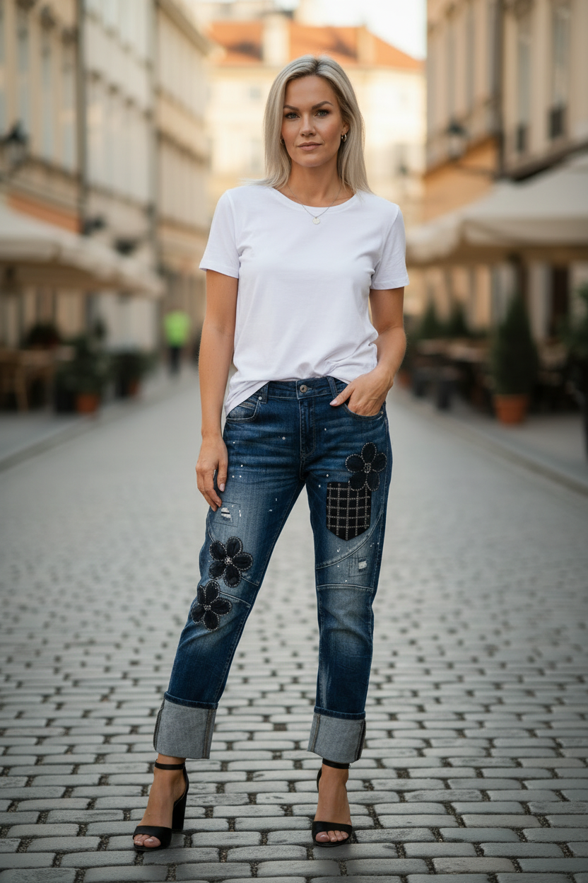 Diamond Flower Jeans modellbild 1