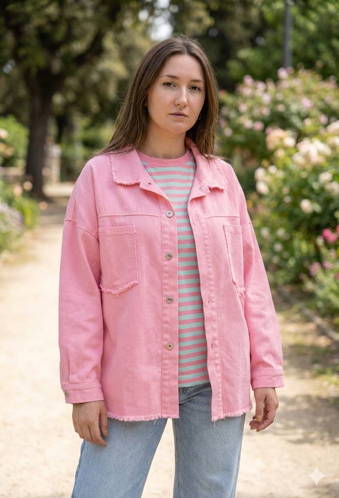 Begränsad Upplaga Denimjacka med Grafiskt mönster