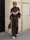 Rive Gauche Set – Zip-Up Jacka & Wide-Leg Byxor