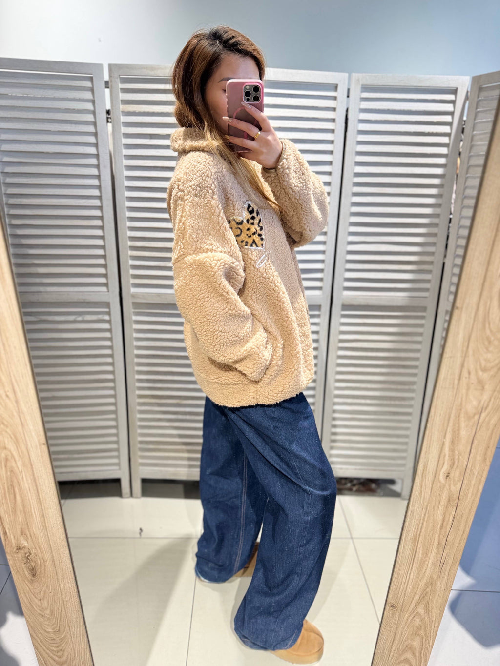 Mjuk och Bekväm teddy jacka: Beige