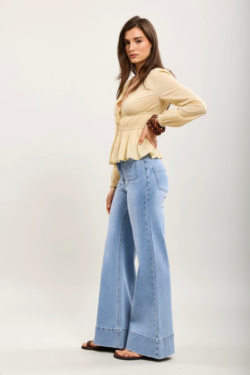 Flare jeans sidovy