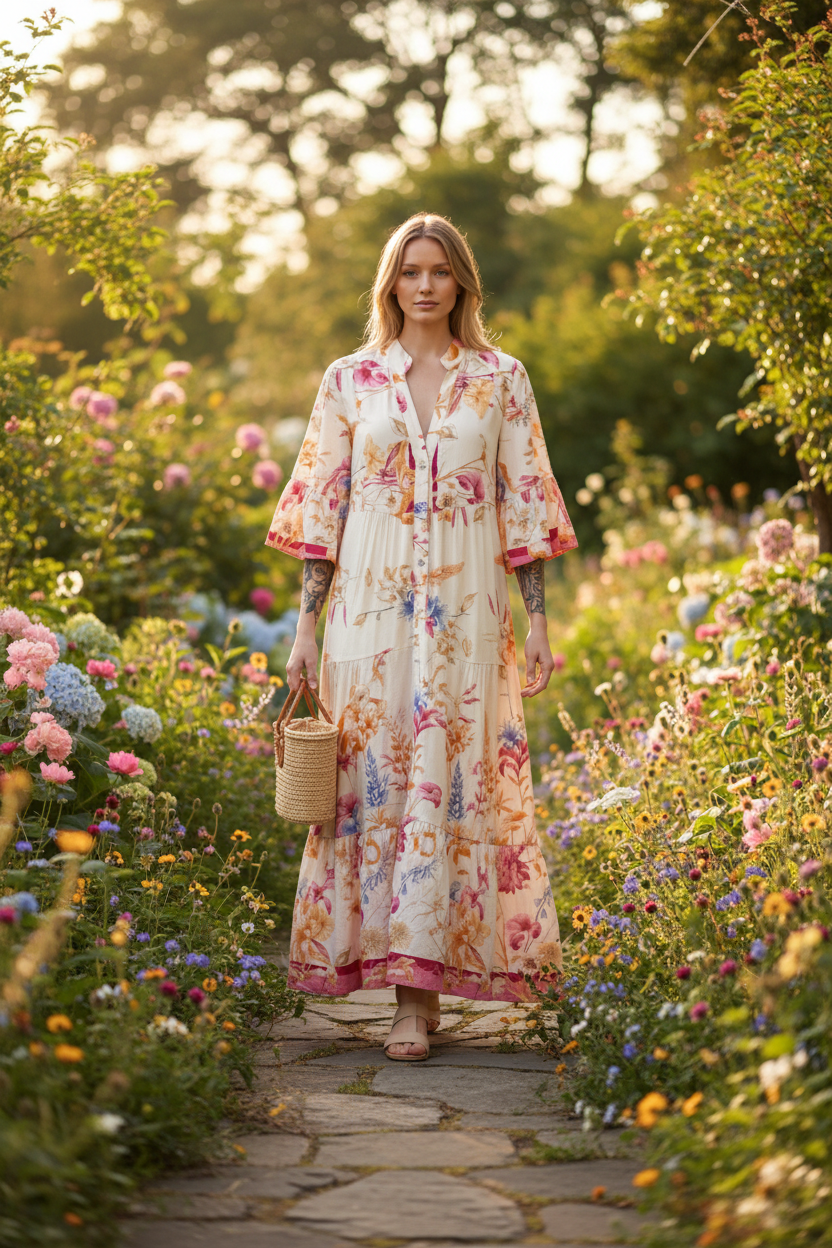Floral Maxi Dress Garden