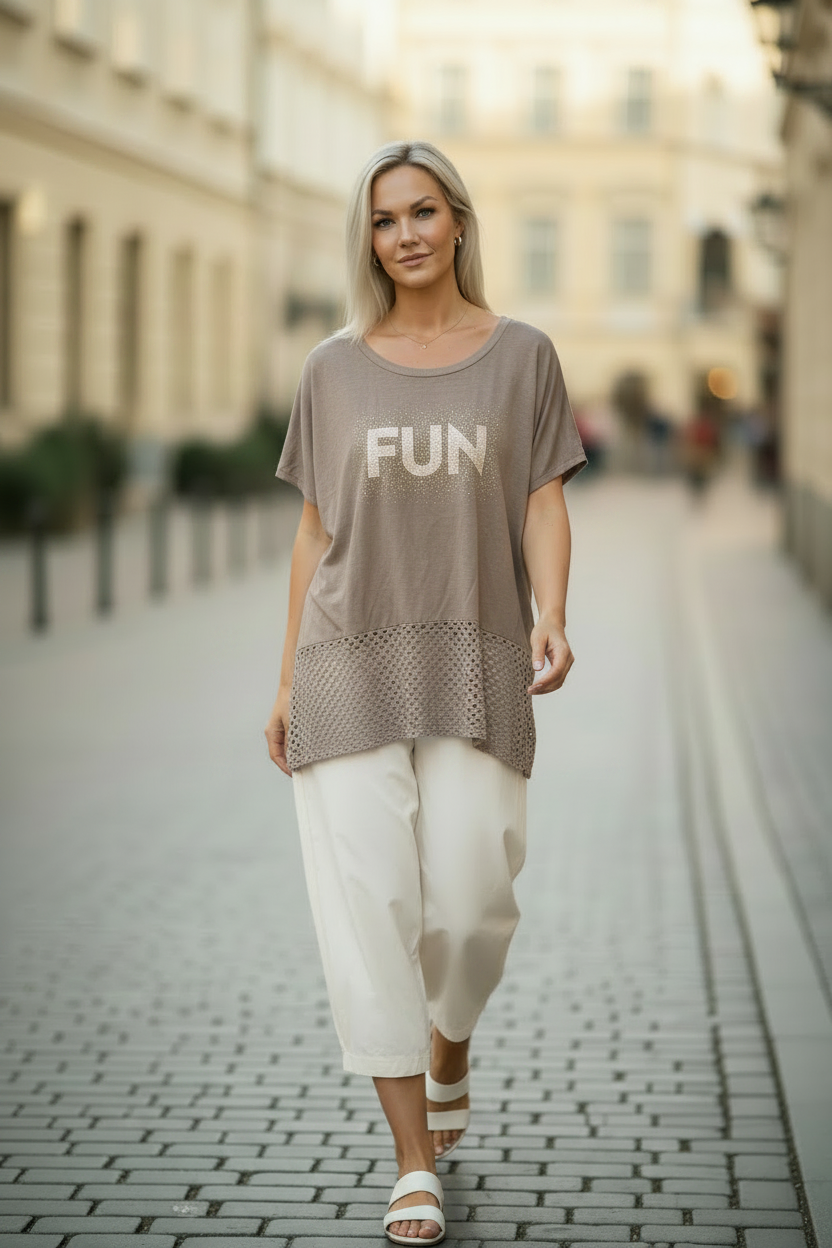 FUN Topp – Taupe