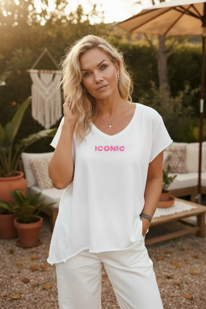 ICONIC V-ringad utan spetskant