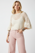 Dusty pink vida jeans framifrån - Love me Love you