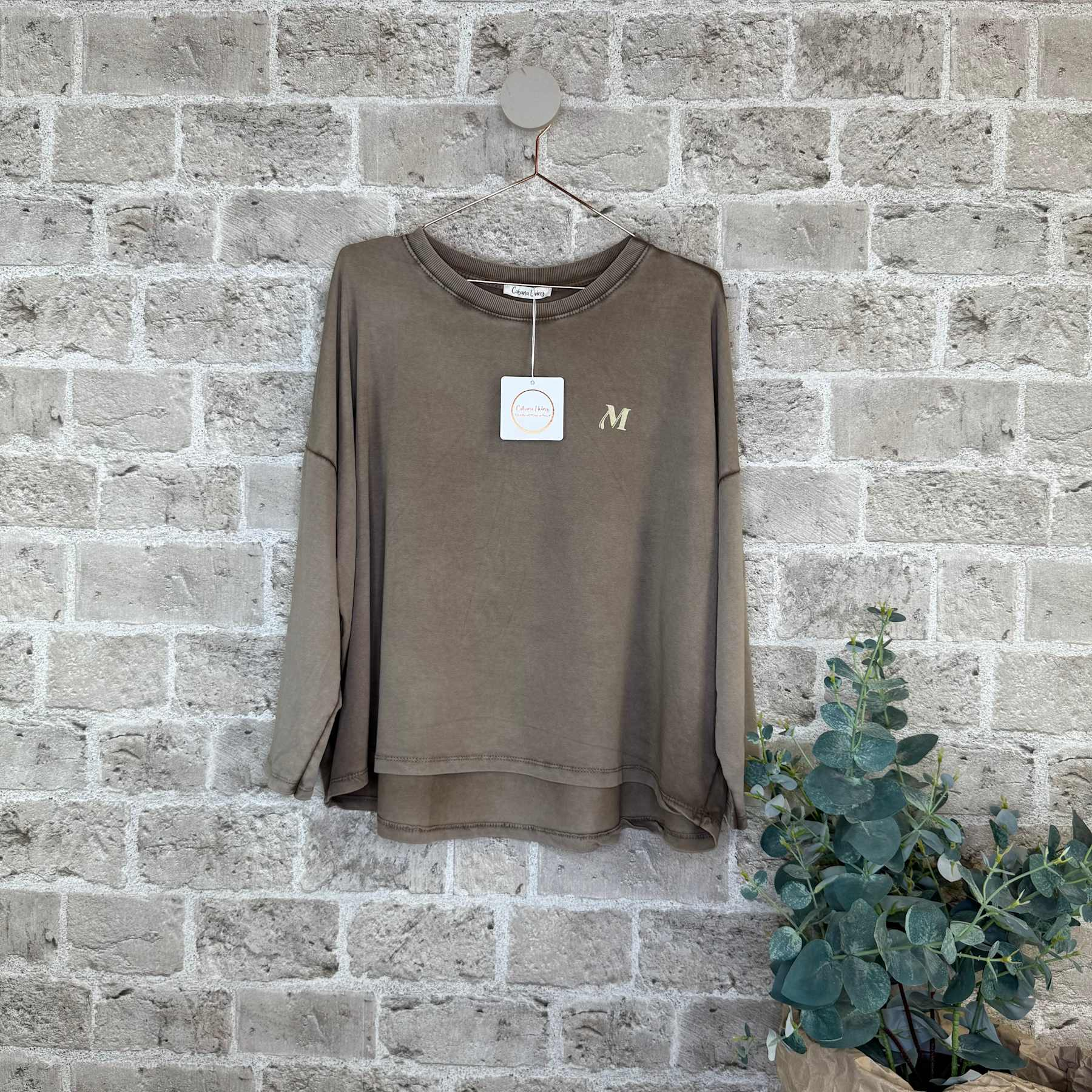 Median Sweatshirt Me Against The World - Taupe Onesize