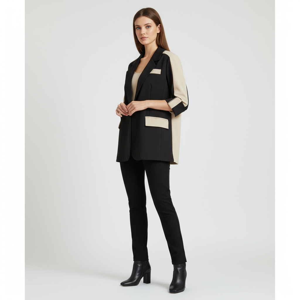 Mdc Madelina Black- Beige Blazer