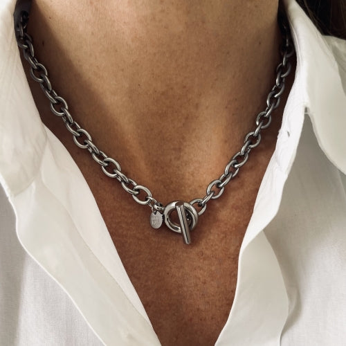 T-Bar Necklace Silver