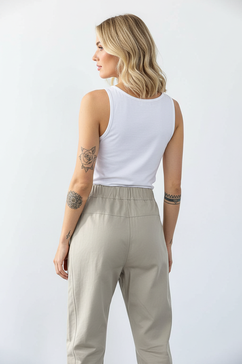Improved carrot pants - back view