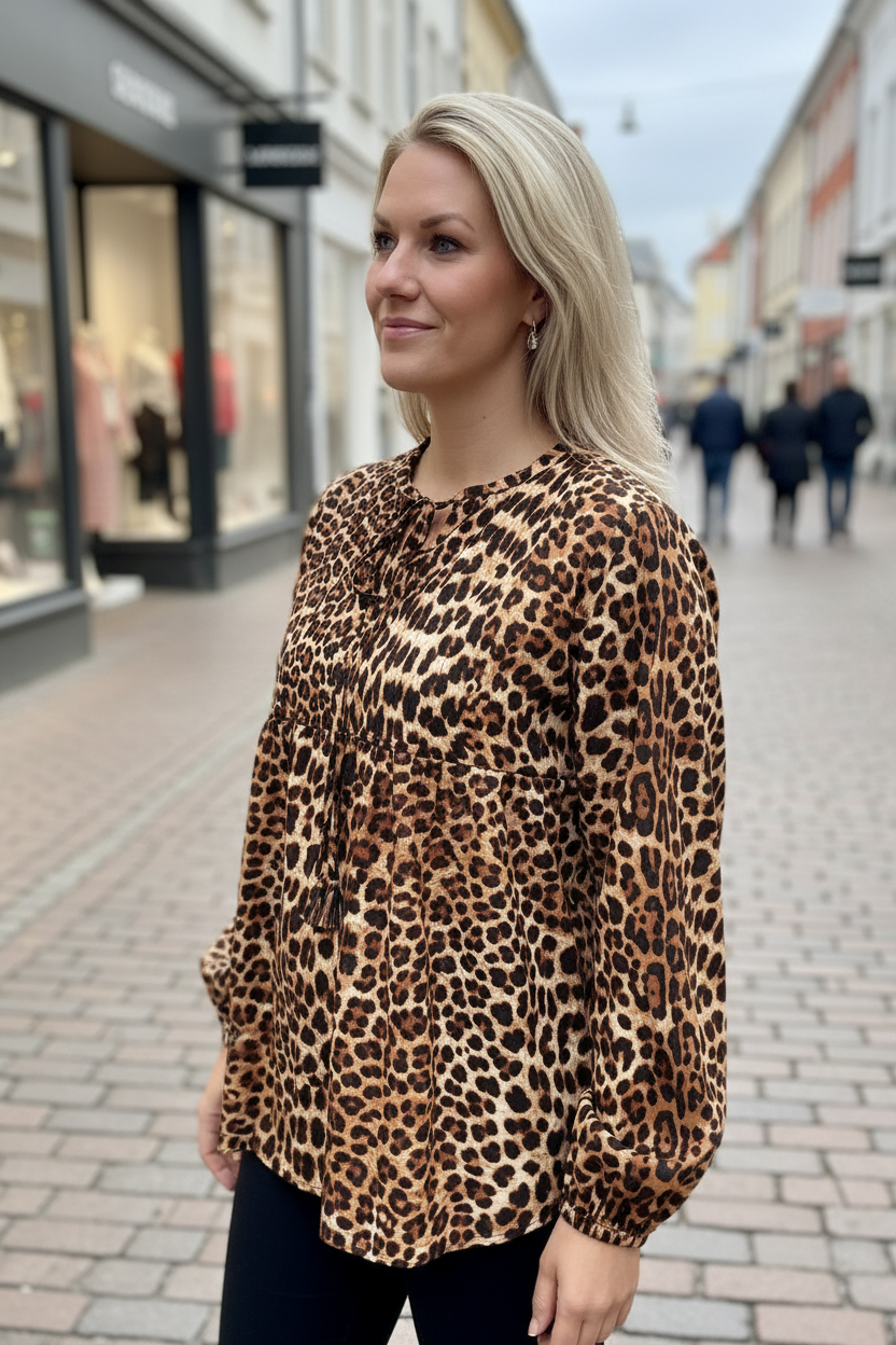 Leopard blus sidovinkel