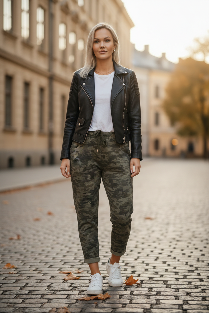 Magic Pant Green Camo – Pose 1
