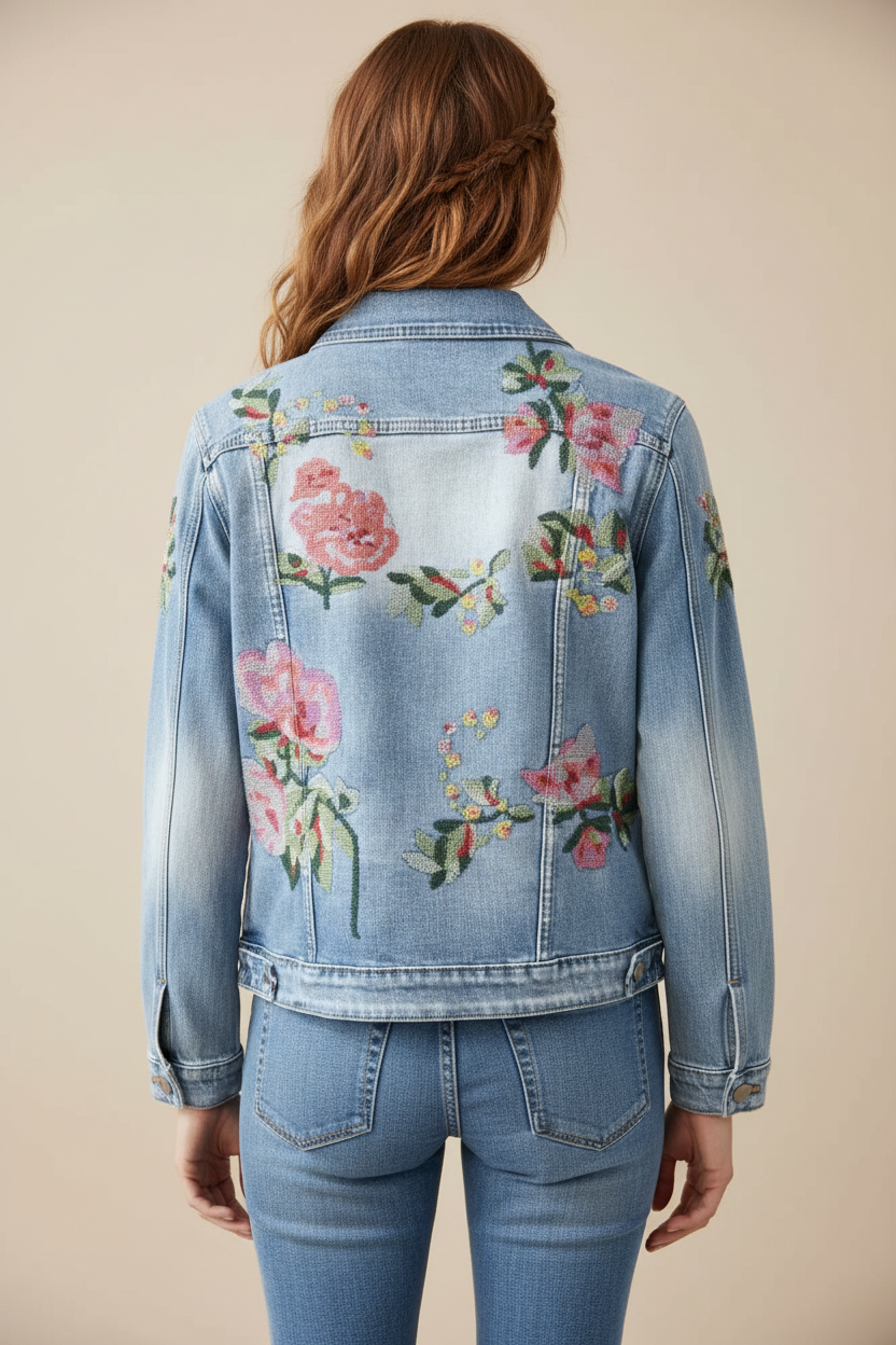 Modell baksida broderi