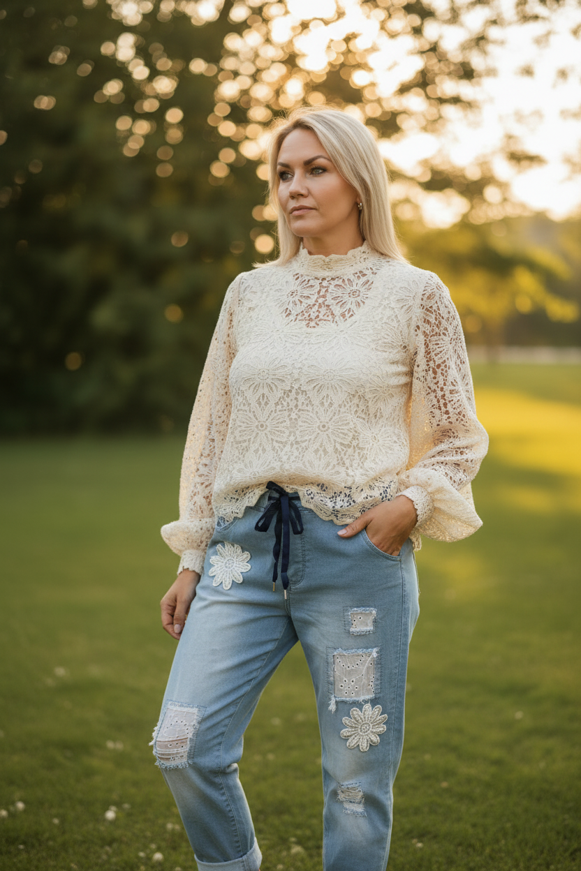 Modell – golden hour utomhus