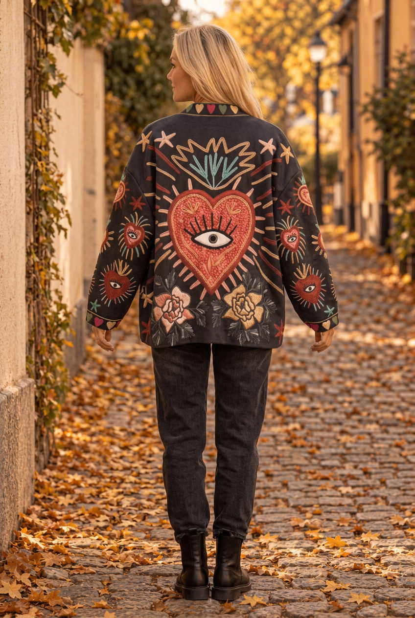 Modellbild bakifrån med ryggmotivet
