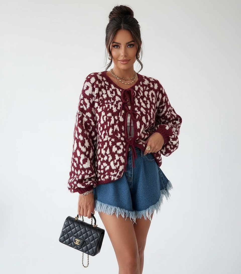 Modellbild helkropp - leopardkofta