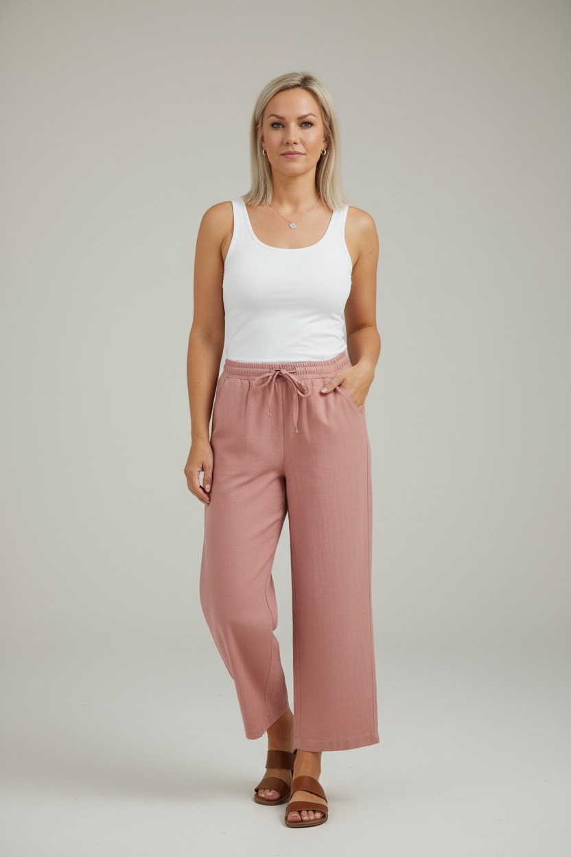Modellbild – rosa byxor