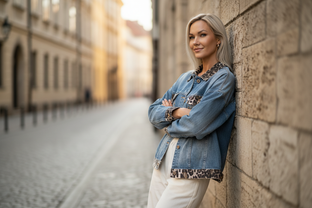 Modellbild sida vita jeans