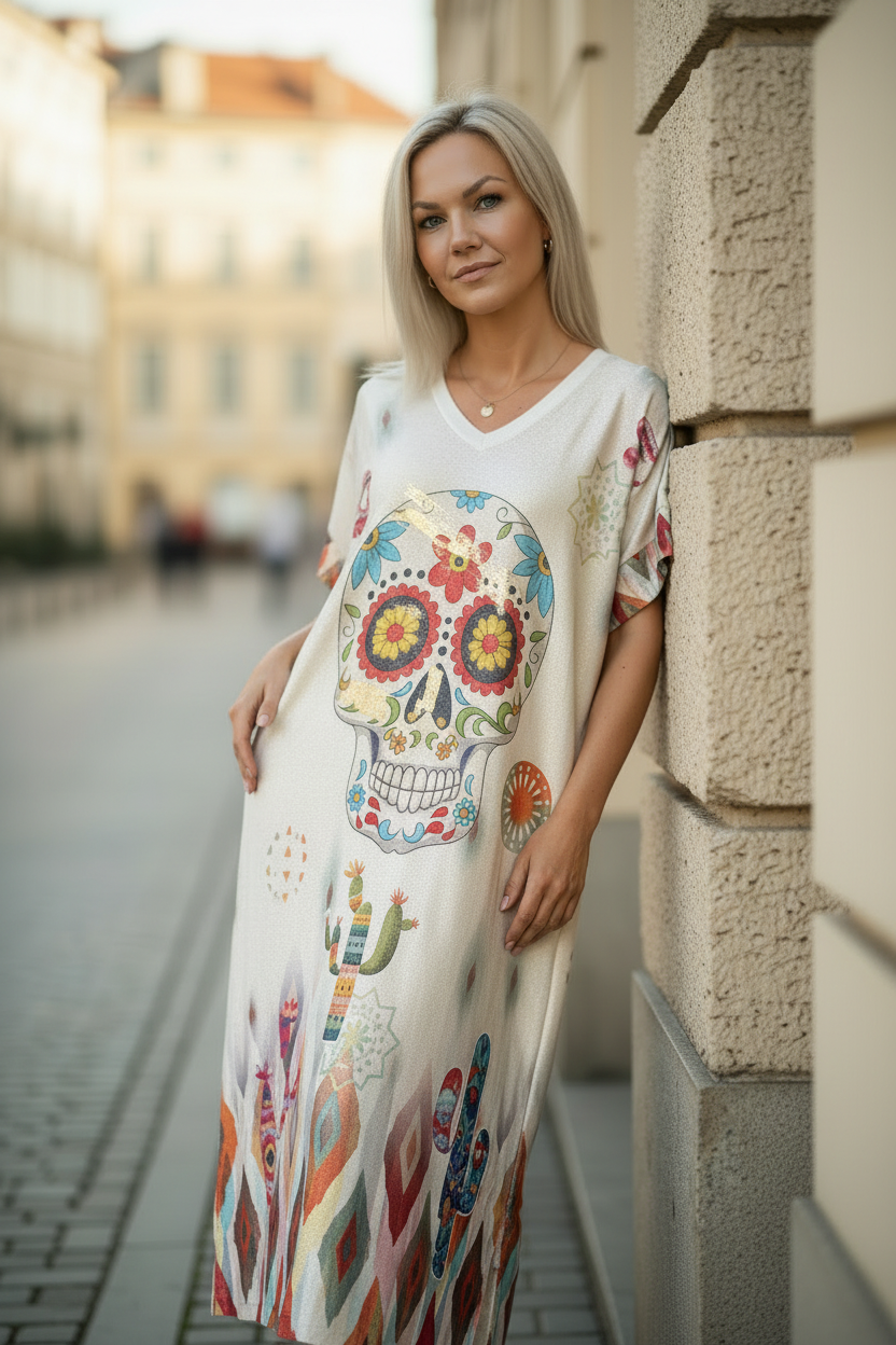 Modellbild skull-klänning 2