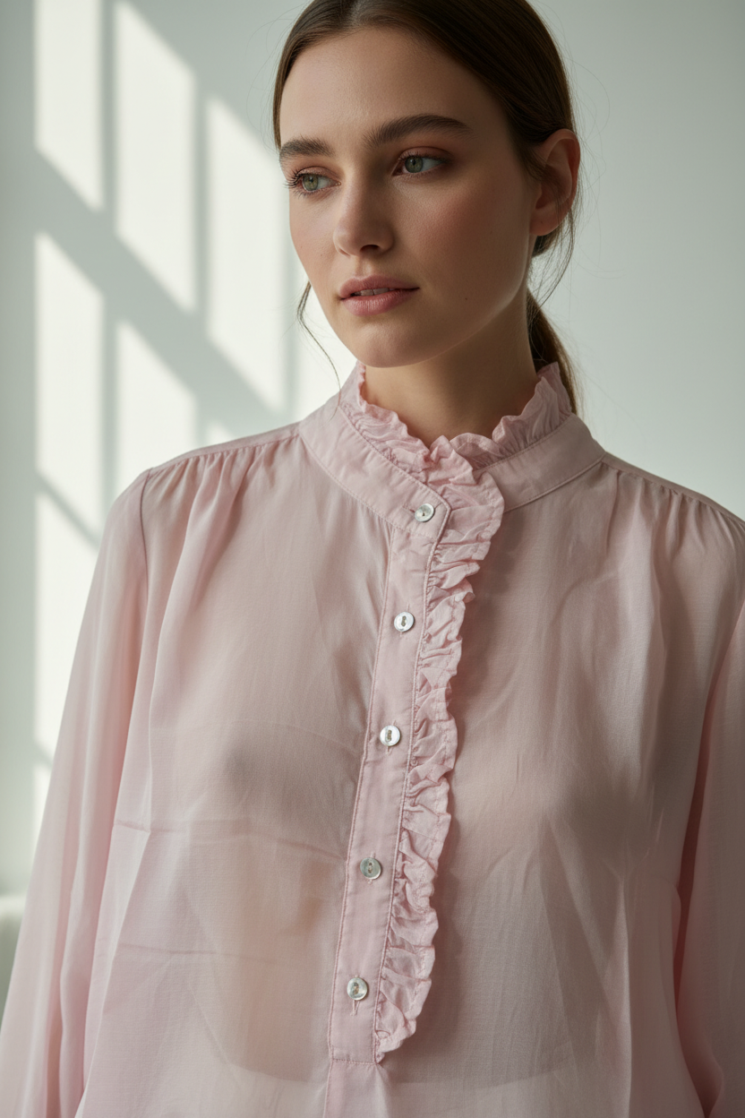 Närbild modell rosa