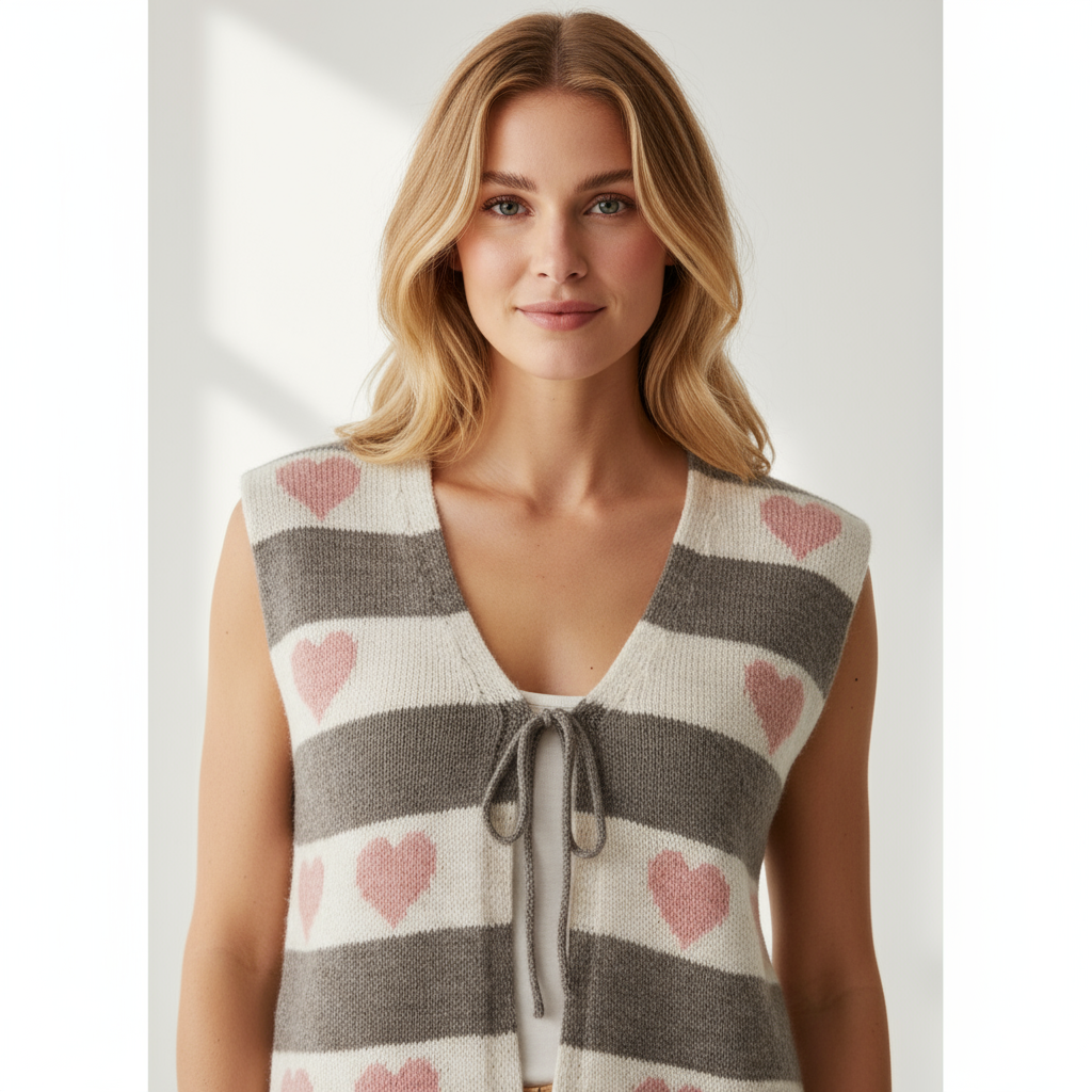 Närbildsporträtt - visar hjärtmönster