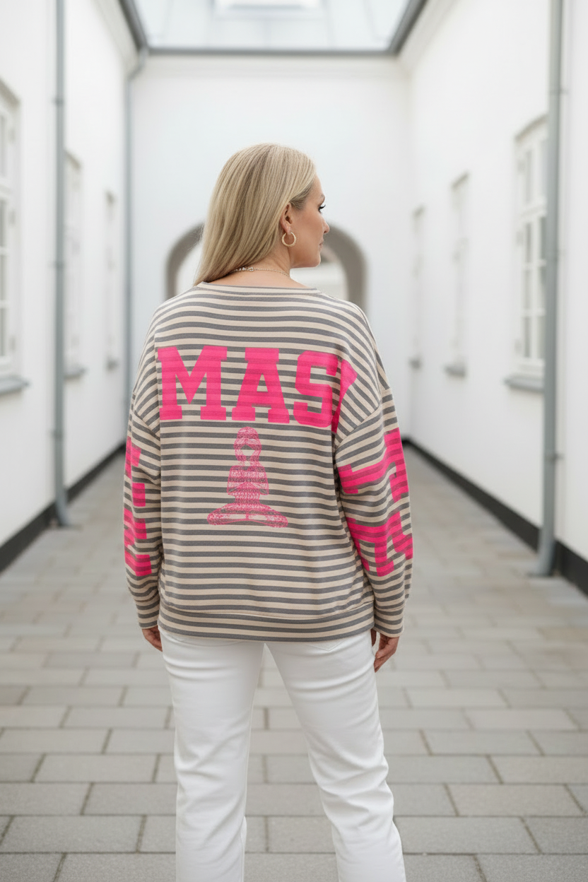 Namaste Beige – rygg på modell