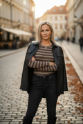 Olive randig – med skjorta, kors