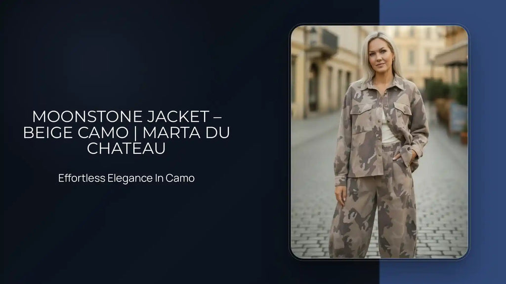 Moonstone Jacket &ndash; Beige Camo | Marta du Chateau by@Outfy