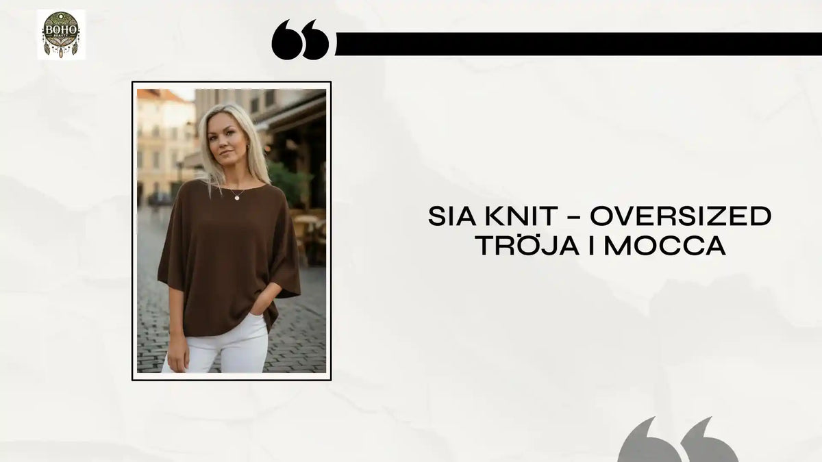 Sia Knit &ndash; Oversized tr&ouml;ja i mocca by@Outfy