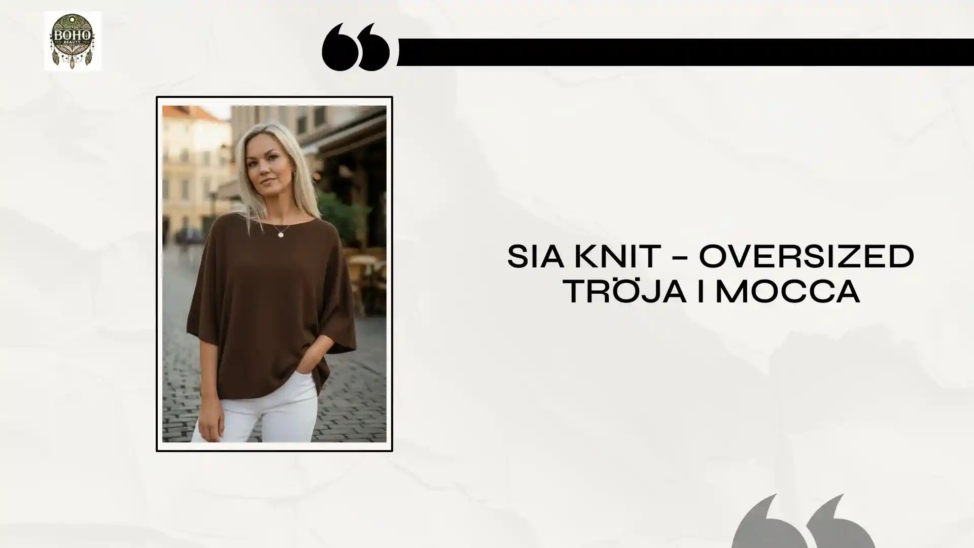 Sia Knit &ndash; Oversized tr&ouml;ja i mocca by@Outfy