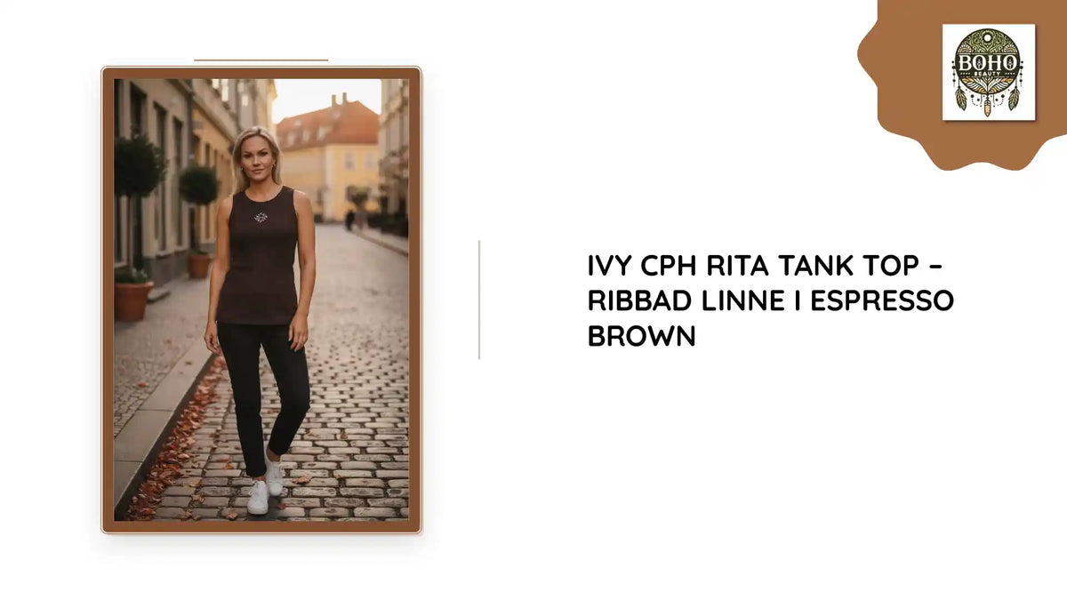 IVY CPH Rita Tank Top &ndash; Ribbad linne i Espresso Brown by@Outfy