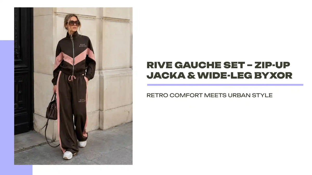 Rive Gauche Set &ndash; Zip-Up Jacka &amp; Wide-Leg Byxor by@Outfy
