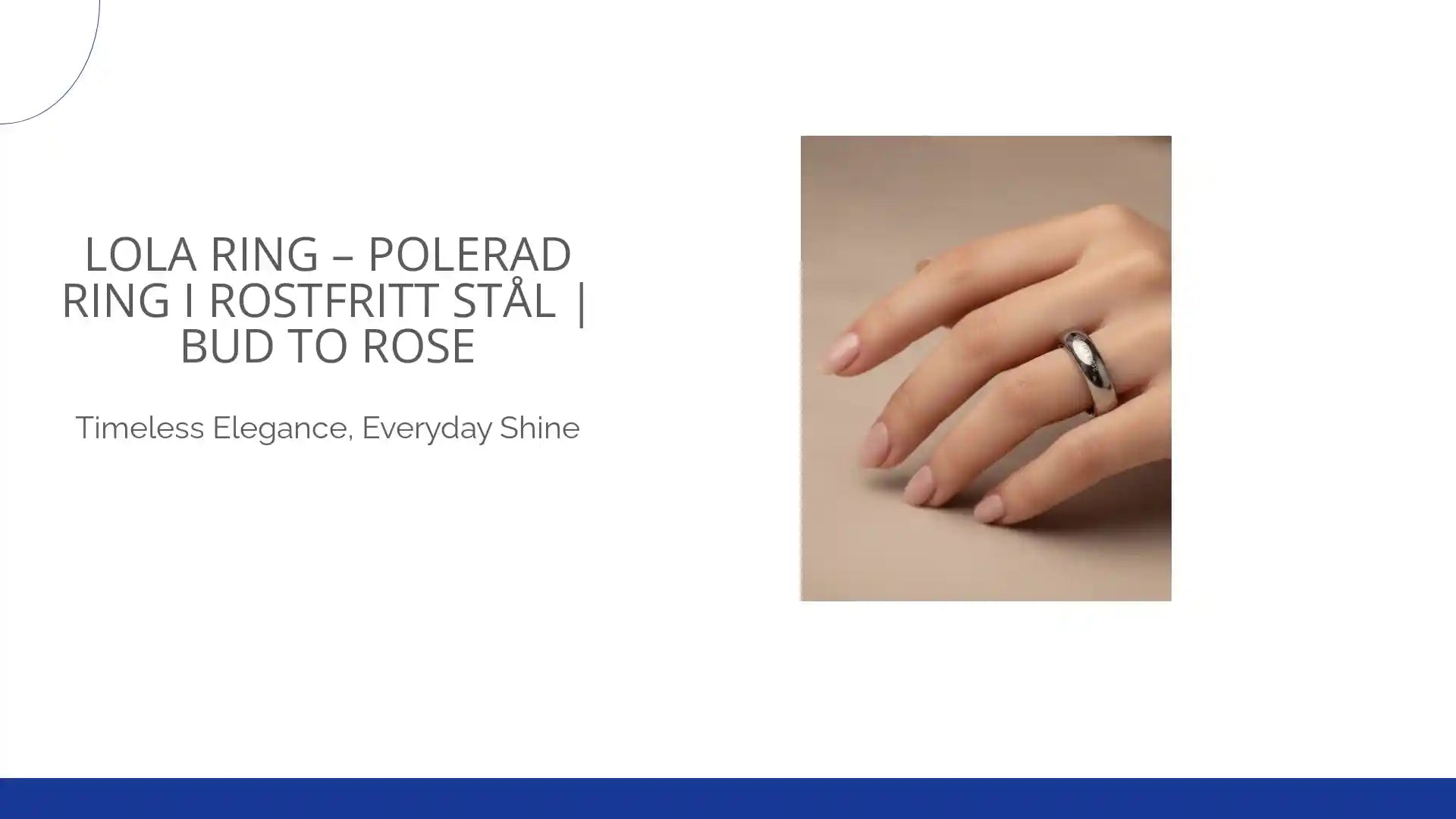 Lola Ring &ndash; Polerad Ring i Rostfritt St&aring;l | Bud to Rose by@Outfy