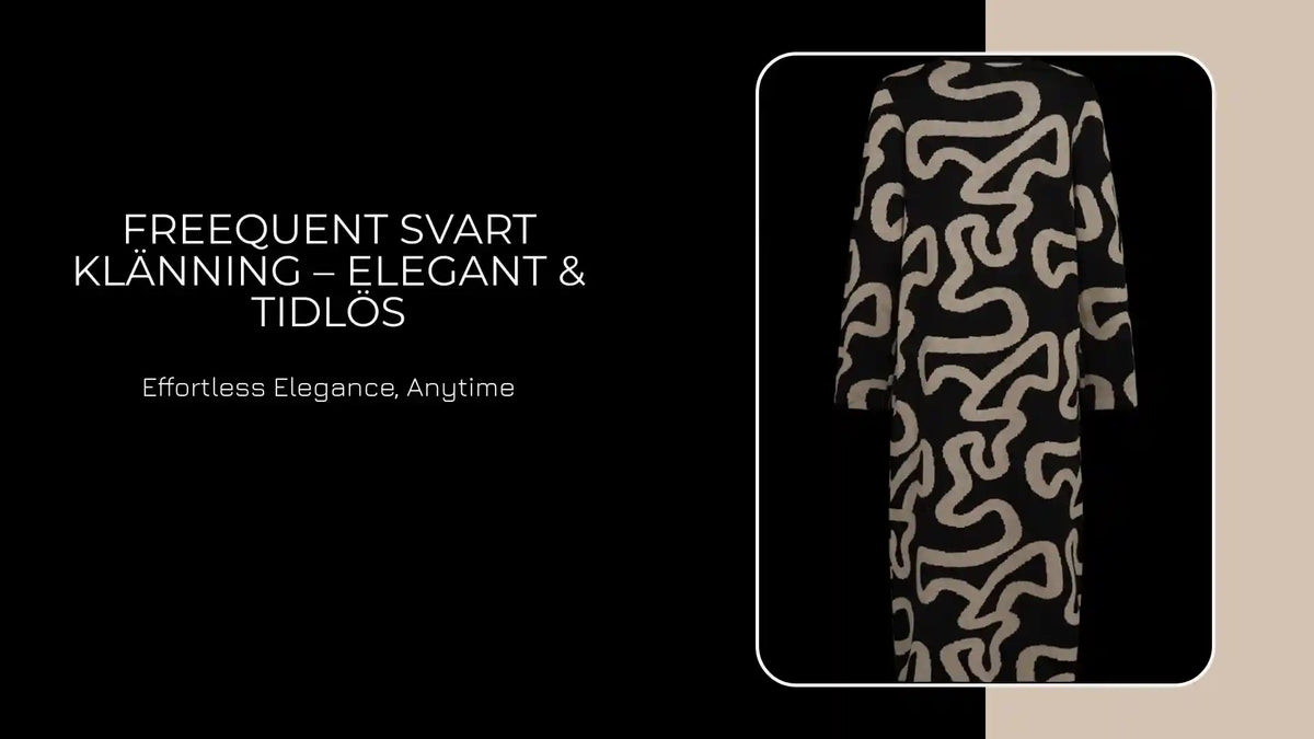 Freequent Svart Kl&auml;nning &ndash; Elegant &amp; Tidl&ouml;s by@Outfy