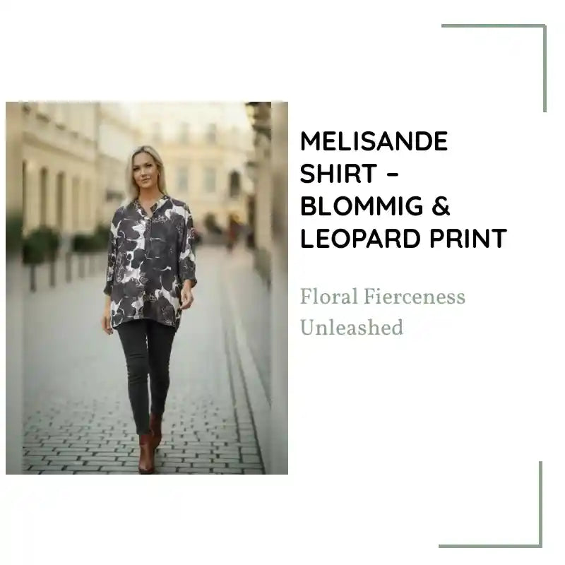 Melisande Shirt &ndash; Blommig & Leopard Print by@Outfy