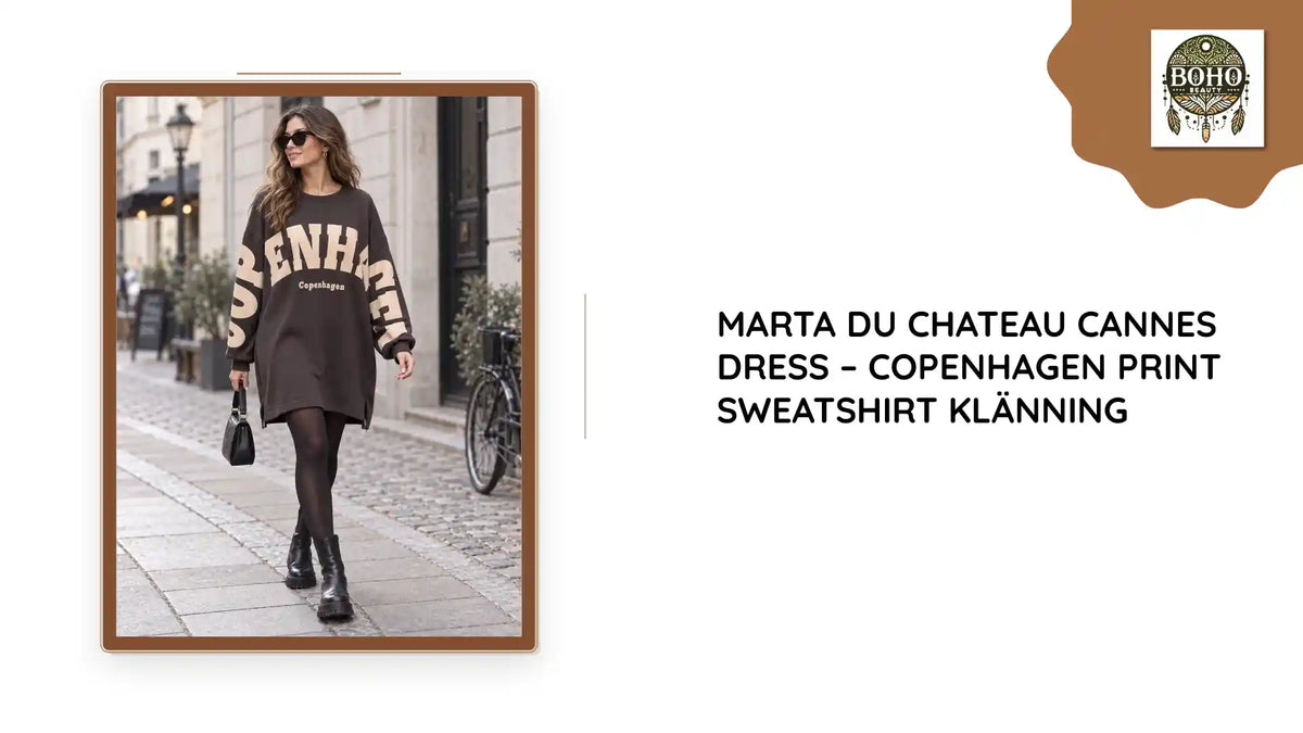 Marta du Chateau Cannes Dress &ndash; Copenhagen print Sweatshirt Kl&auml;nning by@Outfy
