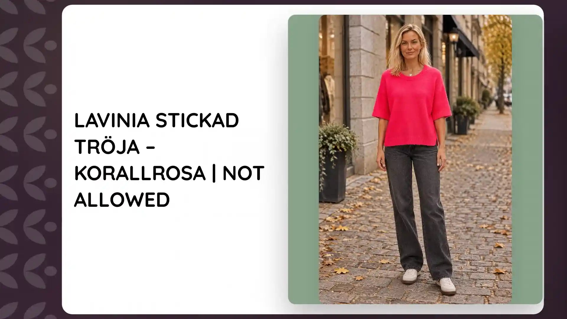 Lavinia stickad tr&ouml;ja &ndash; korallrosa | Not Allowed by@Outfy