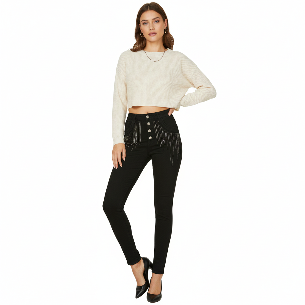 Professionell studiobild av Emma 2680-1 Jeans med metalldetaljer