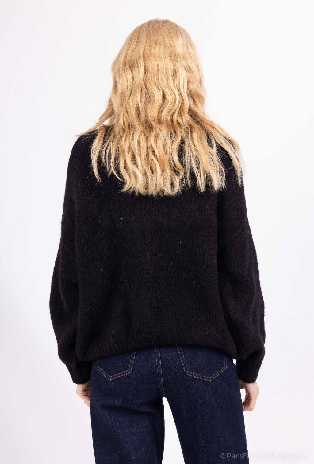 Broderad Stickad Polotröja Élégance