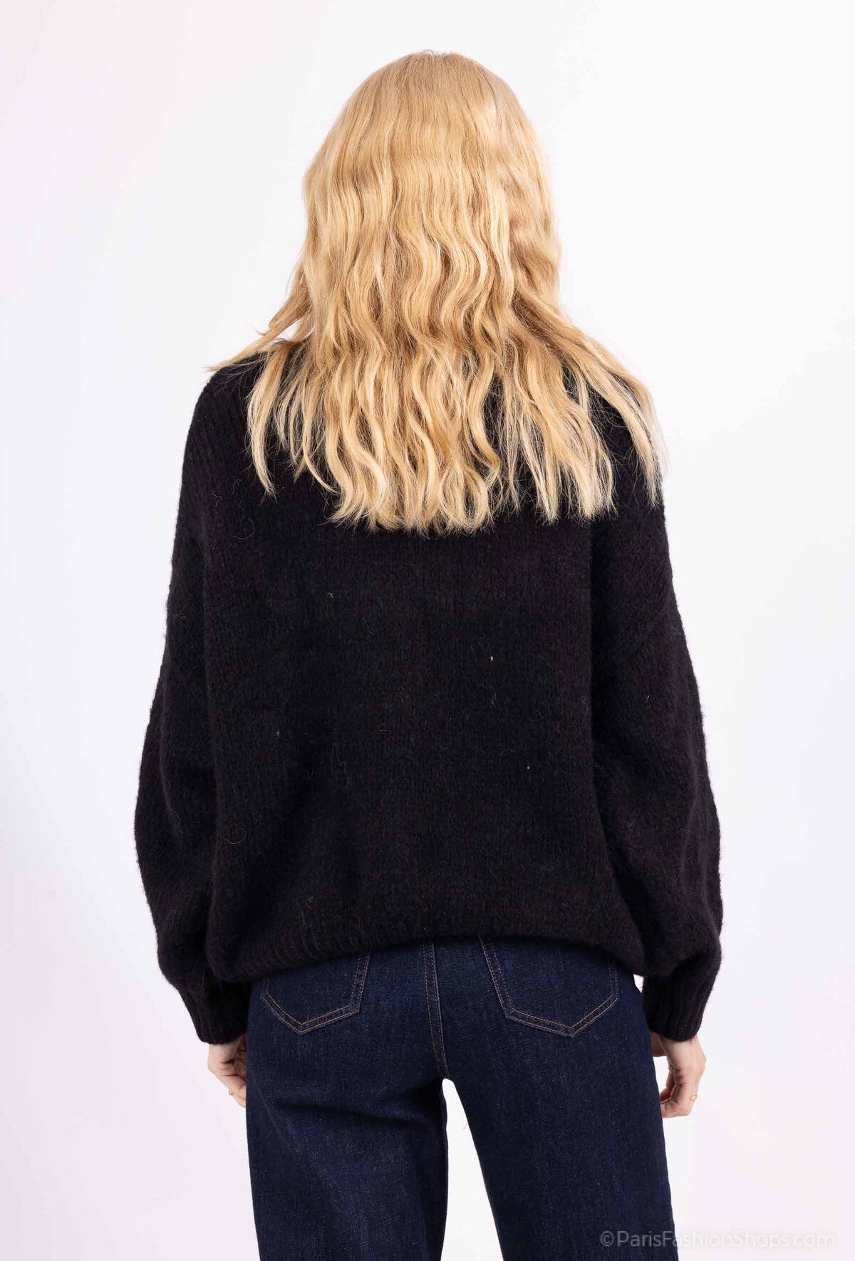 Broderad Stickad Polotröja Élégance