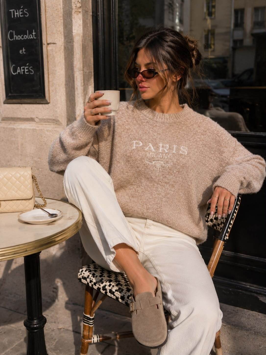 Paris Milano Knit – Stickad Tröja i Beige