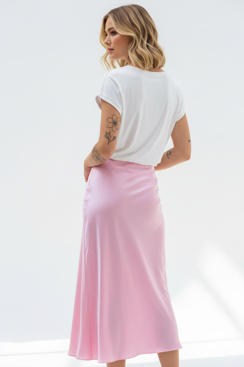 Rosa kjol modellbild baksida