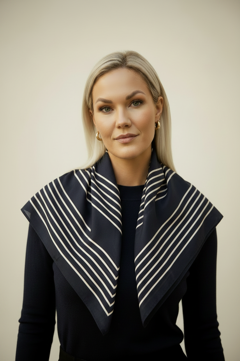 Scarf draperad – godkänd modellbild