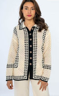 Crochet cardigan with buttons