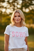 SOHO T-shirt White Pink 1