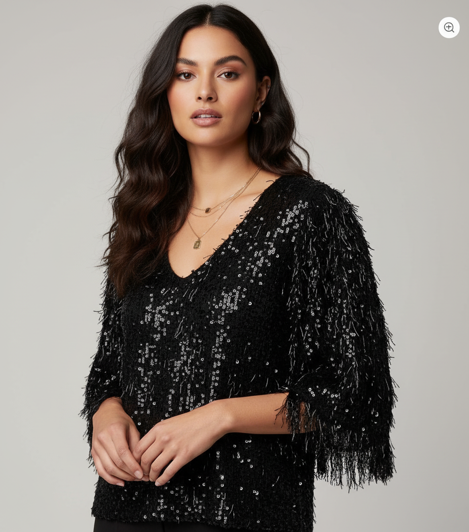 Studio porträtt svart topp alternativ vinkel