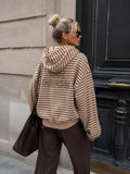 Rive Gauche Zip Hoodie – Randig Oversize