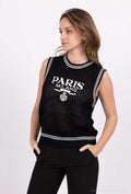 Paris Milano Black Knitted Top