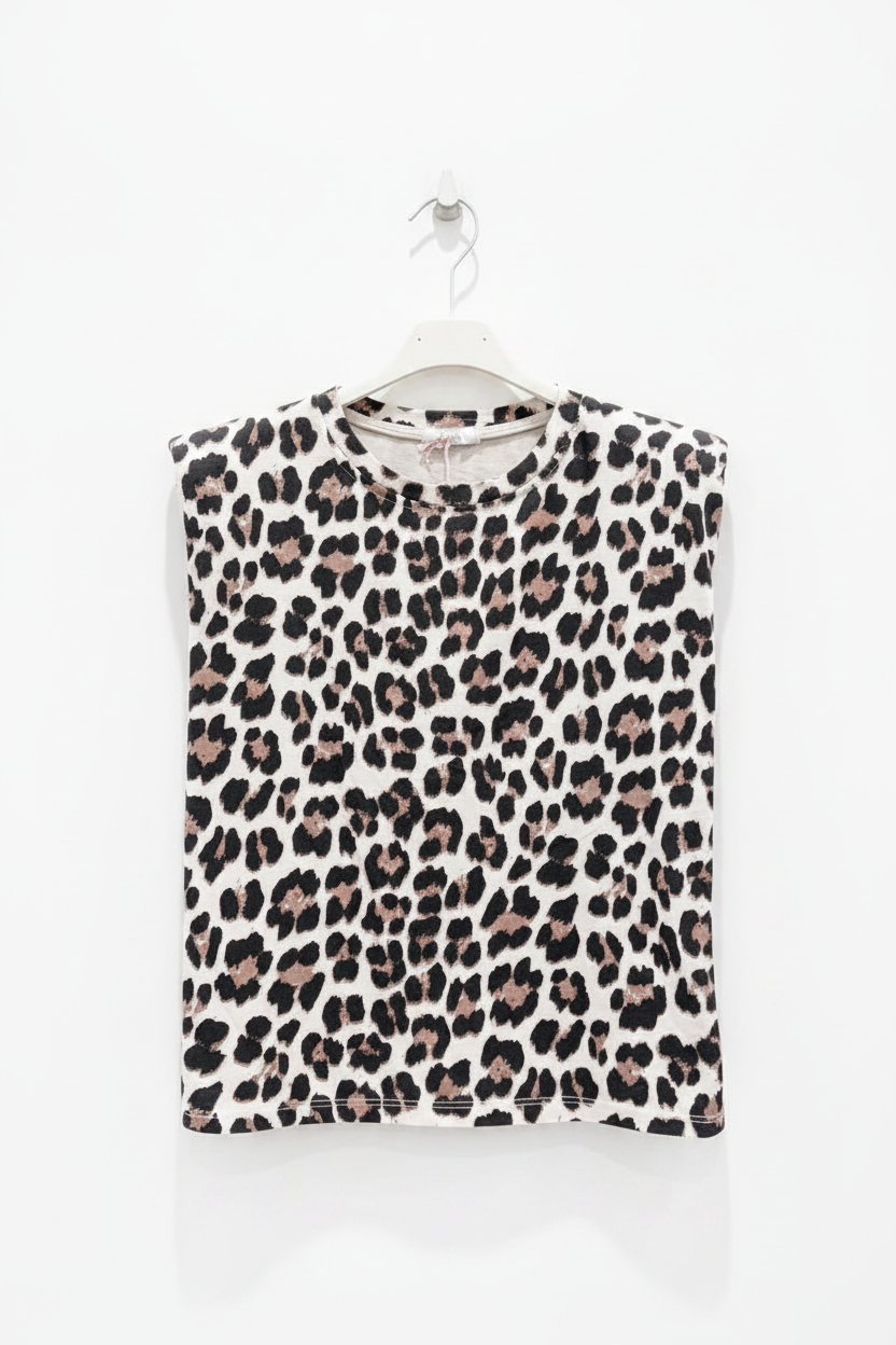 Vit leopardtopp produktbild